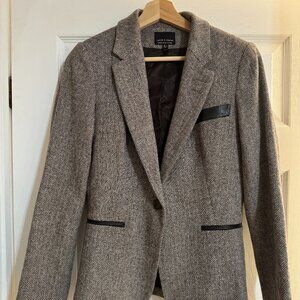 Brown/grey patterned blazer